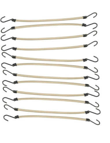 Hiuslenkit, koukulla, beige 12 kpl