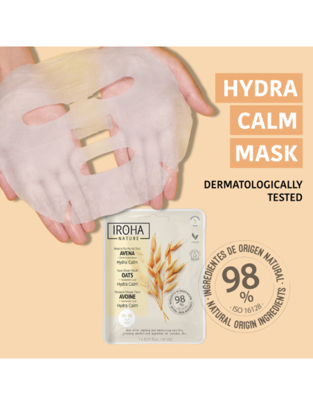 IROHA NATURE Hydra Calm -kasvonaamio kauralla, välittömästi rauhoittava 20ml
