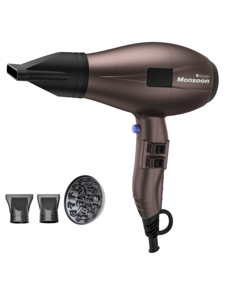 Hiustenkuivaaja Monsoon AC -moottori, 2000W-2400W, 3 lämpötilatilaa