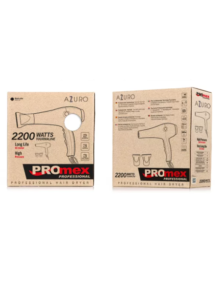 PROMEX Hiustenkuivaaja Azzuro, 2200W, 2 suutinta