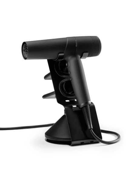 Hiustenkuivaajan ja suuttimen pidike, musta