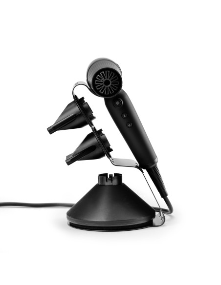 Hiustenkuivaajan ja suuttimen pidike, musta