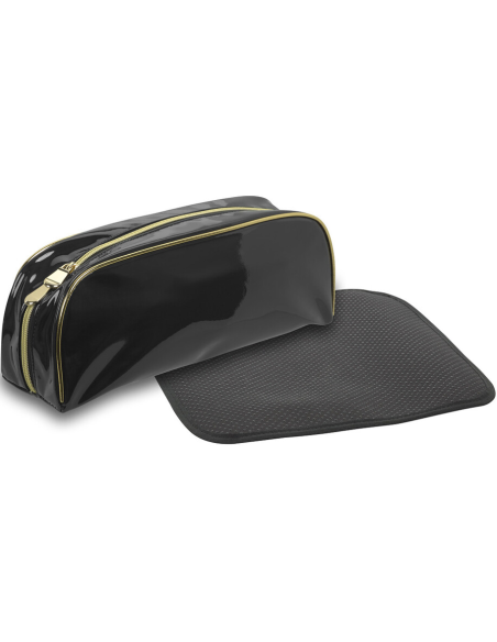 Hiustensuoristusrautaan tarkoitettu kotelo irrotettavalla lämmönkestävällä alustalla (jopa 200 °C)