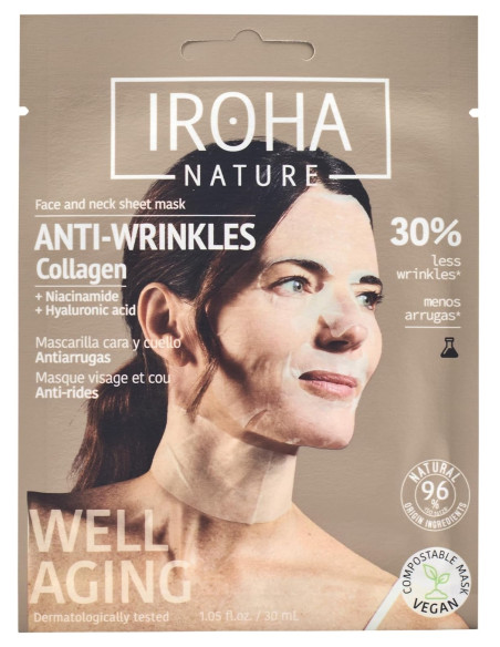 IROHA NATURE Travel Kit – matkakokoinen ihonhoitosetti (4 kpl + kosmetiikkalaukku)