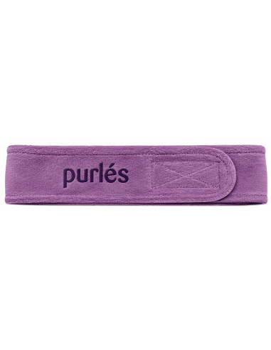 Purlés violetti hiuspanta Purlés-logolla