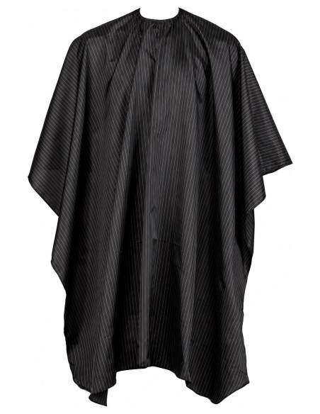 Efalock GENTLEMAN -leikkuukappa, musta, 145 × 150 cm, asiakkaan vaatteiden suojaamiseen