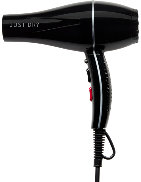 Efalock JUST DRY -hiustenkuivaaja, musta, 1500 W, AC-moottori ja kylmäpuhalluspainike
