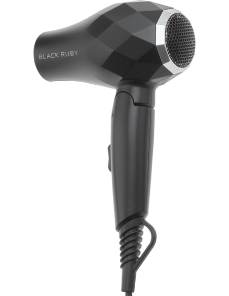 Efalock BLACK RUBY -minihiustenkuivaaja, musta, taitettava 1000 W:n matkakuivaaja
