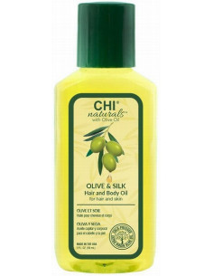 CHI OLIVE ORGANICS  olīvu &amp, zīda matu un ķermeņa eļļa 59ml