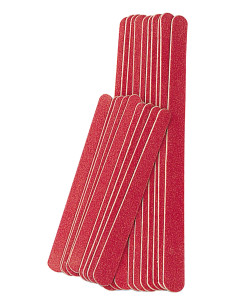 Nail file, red, 10 large +...