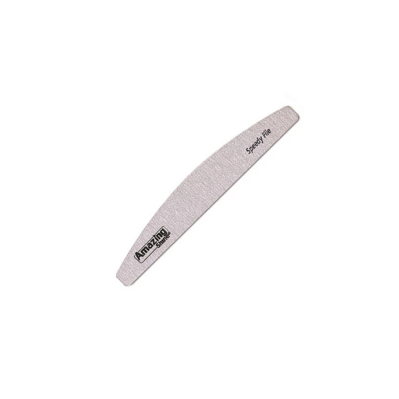 Nail file, 180/180, Halfmoon Speedy Zebra green center, 1 pc.