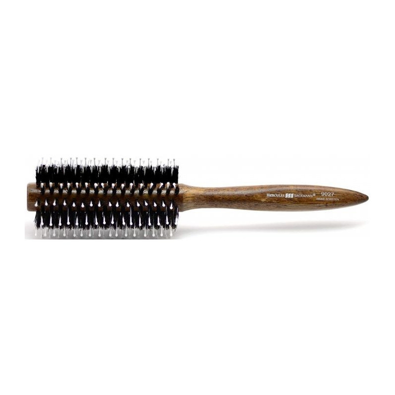 Round Brushing brush HERCULES SÄGEMANN with wild boar and polyamide bristles, wood, Ø 20/54 mm