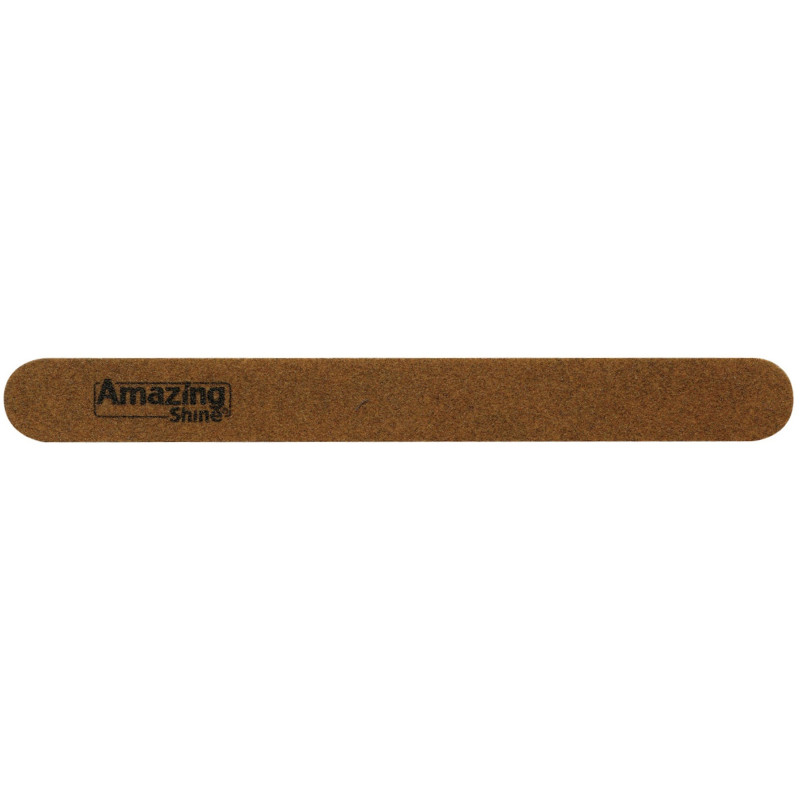 Nail file, 100/180, wooden base, orange, 1 pc.