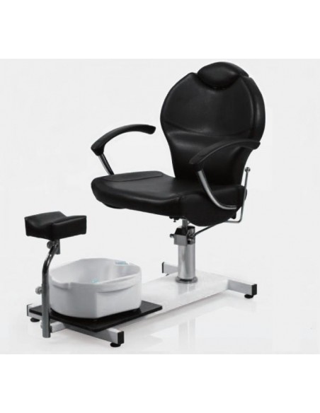 Hydraulinen pedikyyrituoli, jossa kallistuva selkänoja ja jalkakylpy Pax