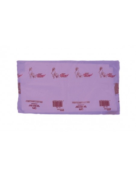 Hiusten värjäys- ja muotoiluviitta, kertakäyttöinen, muovinen, pitkä, violetti, 90 cm x 118 cm, 30 kpl/pakkaus.