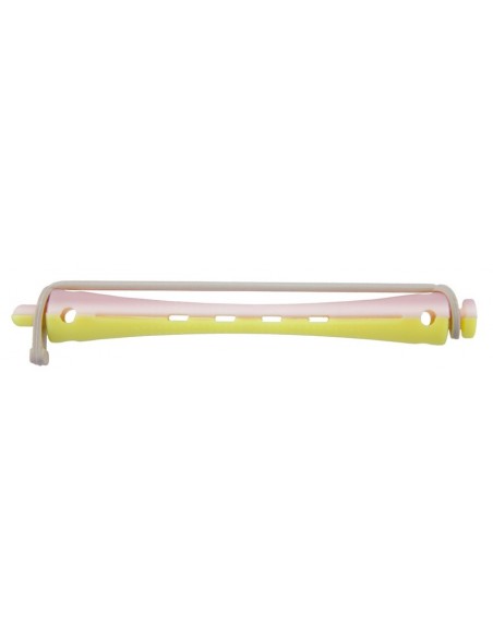 Kemiallisen permanentin rullat, pitkät, 91 mm, Ø 8 mm, pinkki / keltainen, 12 kpl