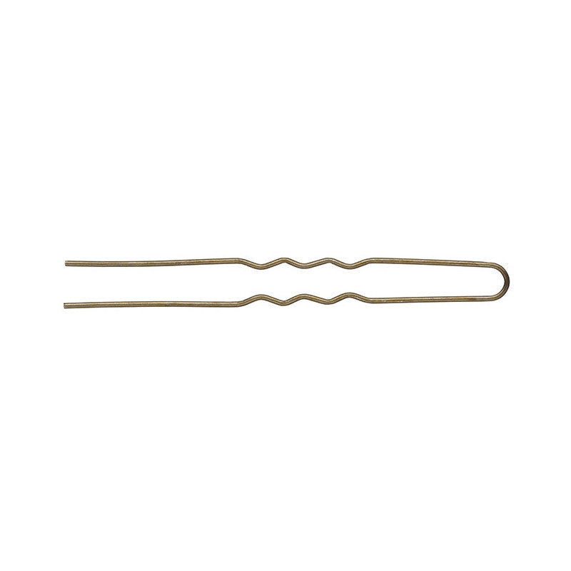 Bobby pins, 85mm, wavy, bronze 150 pieces