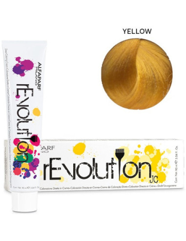 REVOLUTION COLORING CREAM ORIGINALS YELLOW Intensīvi tonējoša matu krēmkrāsa šķipsnu iekrāsošanai un toņa intensitātei 90ml