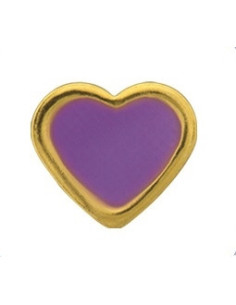 Earrings Hearts purple, pair