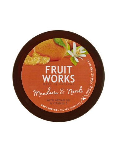 FRUIT WORKS Sviests ķermenim, mandarīns/apelsīna ziedi 225g