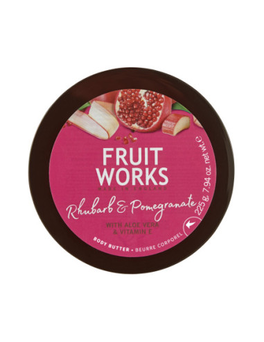 FRUIT WORKS Sviests ķermenim, rabarbers/granātābols 225g