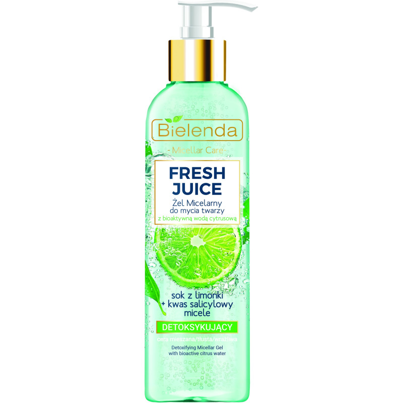 FRESH JUICE Facial Gel, micellar, detoxifying, lime, for oily / combination skin, 190g