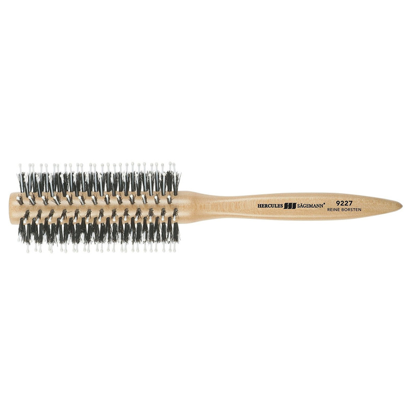 Round Brushing brush HERCULES SÄGEMANN with wild boar and polyamide bristles, wood, Ø 20/54 mm