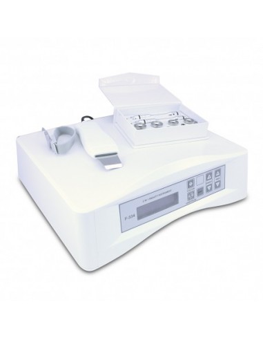 Kosmetologin laite, jossa on kaksi...