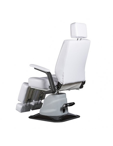 Hydraulisesti toimiva pedikyyrituoli, voidaan laskea vaakasuoraan asentoon Hepta