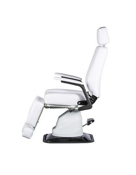 Hydraulisesti toimiva pedikyyrituoli, voidaan laskea vaakasuoraan asentoon Hepta