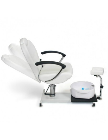 Hydraulinen pedikyyrituoli, jossa kallistuva selkänoja ja jalkakylpy Pax