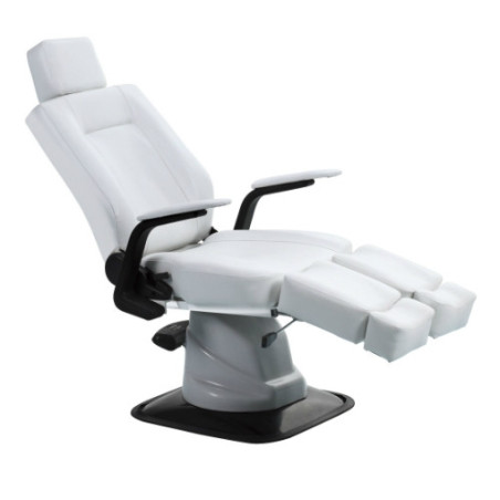 Hydraulisesti toimiva pedikyyrituoli, voidaan laskea vaakasuoraan asentoon Hepta