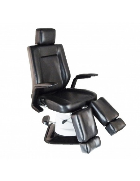 Hydraulisesti toimiva pedikyyrituoli, voidaan laskea vaakasuoraan asentoon Hepta