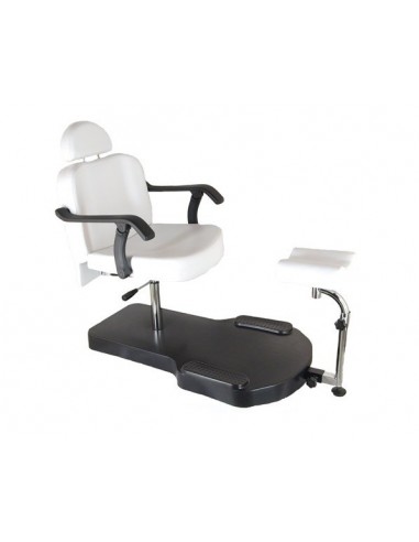 Pedikyyrituoli Span, valkoinen istuin