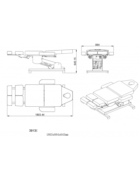 Pedikyyrisohva, jossa 3 moottoria, Celeste, valkoinen