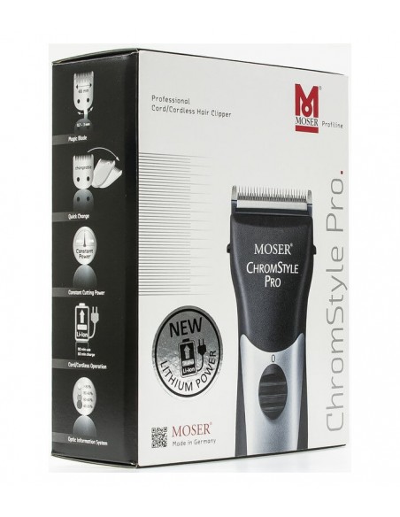 MOSER ChromStyle Pro akku- ja verkkokäyttöinen hiustenleikkuukone, 0,7–3 mm