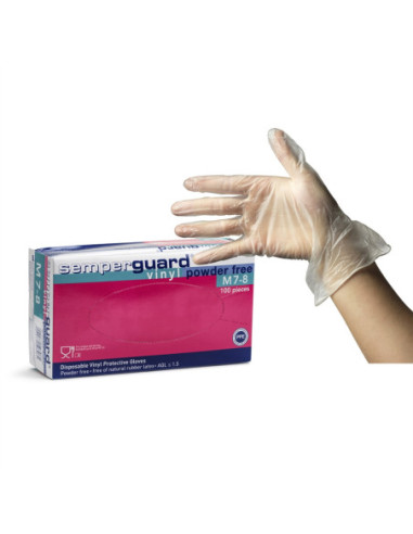 Disposable gloves Semperguard, vinyl, non-powdered, size L, 100 pcs.