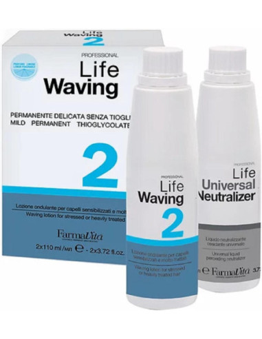 LIFE WAVING 2- Waving Lotion, thioglycolate free - lemon fragrance (2x110ml)