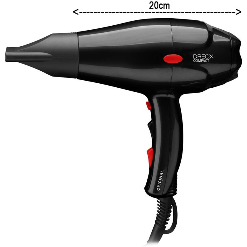 Hairdryer Original Dreox Compact, black, 2000 W