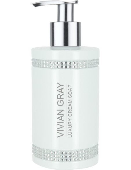 Kristallisaippua, kermainen, annostelijalla, valkoinen 250ml