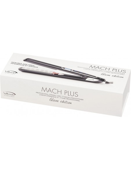 Mach Plus Glam Edition -hiustensuoristusrauta, titaanilevyt, musta