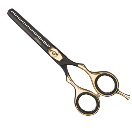 Ohennussakset 5,5", MUSTA & KULTAINEN, partakoneen terä