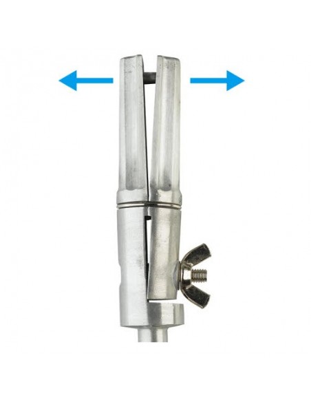 Mallinuken päänpidike, korkeussäädettävä, metallia