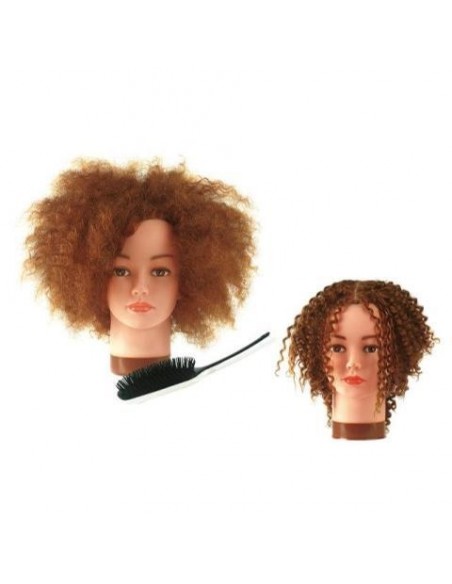 Mannekiinipää WHITNEY, suoristus, 100% luonnonkiharat, 15-30cm