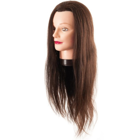 Mannekiinin pää MARGARET, 100 % luonnonhiukset, 55-60 cm