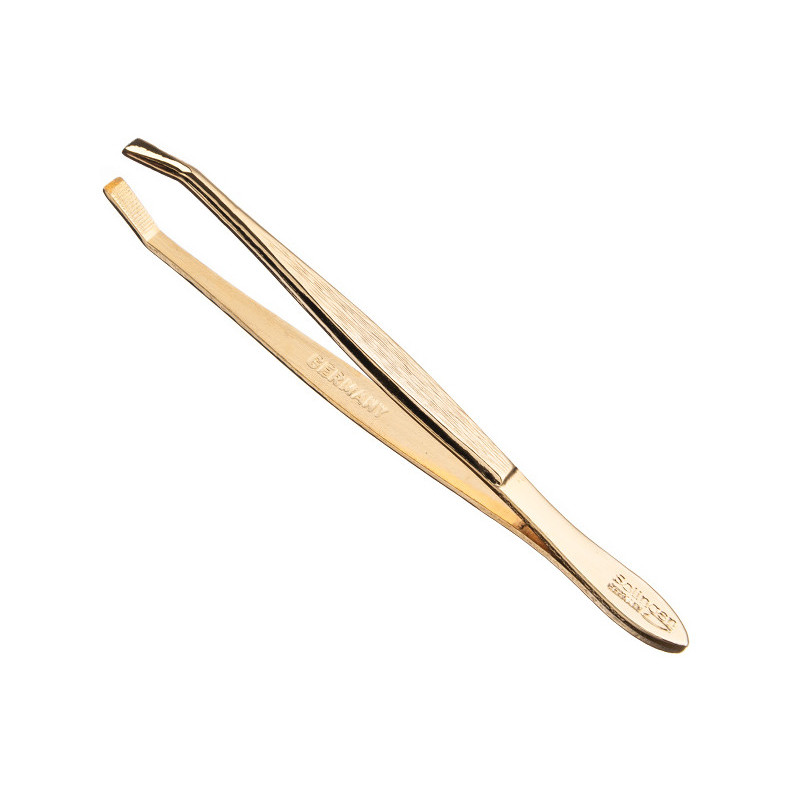 Tweezers SOLINGEN PROFESSIONAL, jaws, golden, 8cm