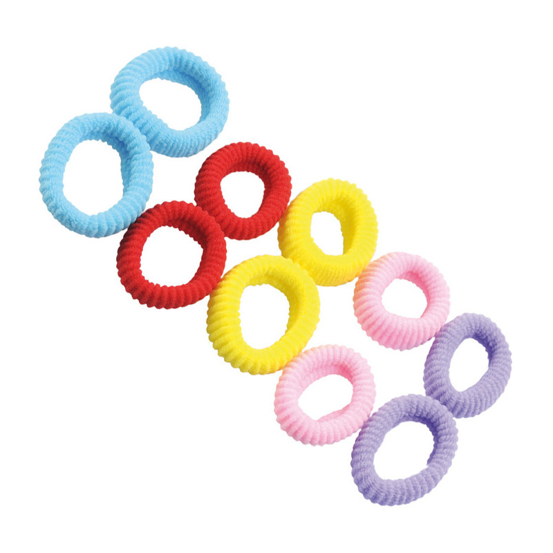 Hair rubber, multi colour,10pcs.