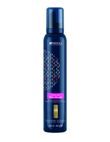 Indola Color Style Mousse Medium Blonde tonejošas matu putas 200ml