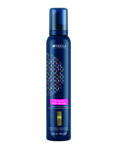 Indola Color Style Mousse Dark Blonde tonejošas matu putas 200ml