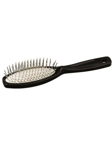 Rubber Cushion brush, plastic, steel bristles, 7 rows, 22cm